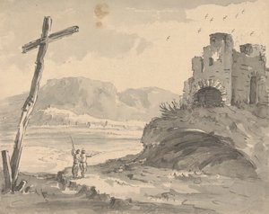 Krajobraz z Wielkim krzyżem autorstwa Rev. William Gilpin