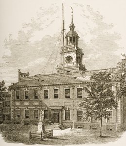 County Court House lub Independence Hall, Philadelphia Pennsylvania, c.1880 autorstwa Reverend Samuel Manning