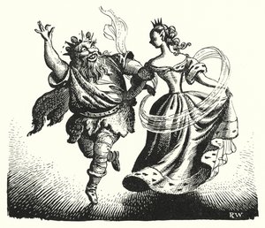 Hans Christian Andersen: Góra elfów (lito) autorstwa Rex (after) Whistler