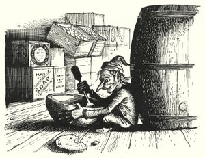Hans Christian Andersen: Goblin i handlarz (lito) autorstwa Rex (after) Whistler
