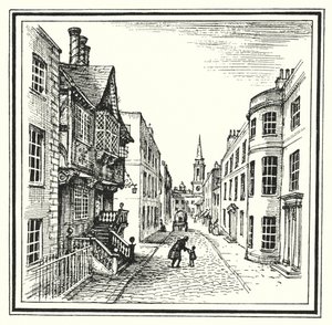 Hans Christian Andersen: Stary dom (lito) autorstwa Rex (after) Whistler