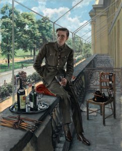 Autoportret Rexa Whistlera w mundurze gwardii walijskiej, maj 1940 (olej na płótnie)