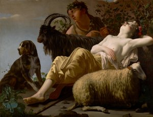 Pasterz i śpiąca pasterka autorstwa Reyer Jacobsz van Blommendael