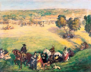 Łąka. Obraz Ricarda Canals i Llambi (1876-1931). Olej na płótnie.