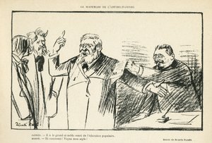 Ilustracja Ricardo Floresa (1878-1918) w Le Rire, 27.07.12 - Waterloo of Antimilitarism - Antimilitarism - Jaures Jean, Herve Gustave (1871-1944) autorstwa Ricardo Flores
