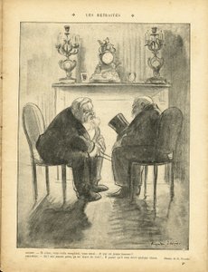 Ilustracja Ricardo Floresa (1878-1918) w Le Rire, 22.02.13 - Emerytury - Prezydent Republiki - Fallieres Armand (1841-1931), Loubet Emile
