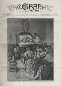 CHOROBA PAPIEŻA – CHOROBA PAPIEŻA. Choroba papieża Leona XII, przyjęcie kardynałów przez papieża, 14 lipca autorstwa Riccardo Pellegrini