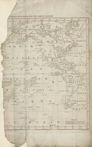 Mapa rejsów Cooka, ok. 1780 r. autorstwa John Pardon