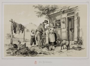 Powrót górnika do domu, Niemcy, ok. 1851 autorstwa John Pardon