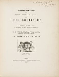 Strona tytułowa „Dodo i jego pobratymcy” autorstwa John Pardon