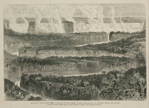 Wodospady Wiktorii, Afryka, ok. 1855 autorstwa John Pardon