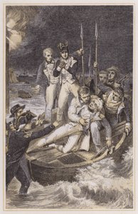 Nelson przestrzelił ramię (kolorowy grawerunek)