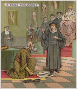 Ilustracja do kupca weneckiego (chromolitho) autorstwa Richard Andre