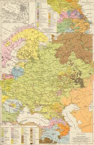 Andree, Richard. Volkerkarte von Russland. 1881 A autorstwa Richard Andree