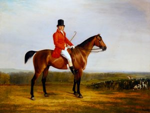Isaac Sadler dosiadający myśliwego (olej na płótnie) autorstwa Richard Barrett Davis