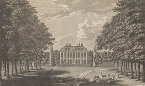 Langley Park, niedaleko Beckenham w hrabstwie Kent, z książki Edwarda Hasteda The History and Topographical ..., 1776.