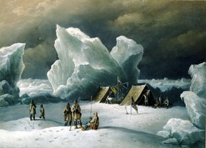 Najbardziej wysunięte na północ obozowisko kapitana Markhama autorstwa Richard Bridges Beechey