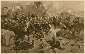 92. górale i 2. Gurkhowie szturmują Gundi Mulla Sahibdad podczas bitwy o Kandahar w Afganistanie, II wojna anglo-afgańska