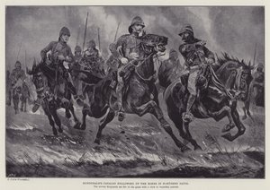 Kawaleria Dundonalda podążająca za Burami w Północnym Natalu (lito) autorstwa Richard Caton II (after) Woodville