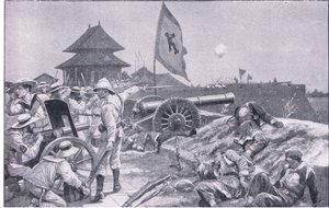 Tientsin: walka na murach obronnych (litos) autorstwa Richard Caton II Woodville