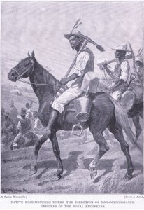 Rdzenni zarządcy dróg, z After Pretoria: The Guerilla War, wydanej przez Harmsworth Bros Limited, 1901