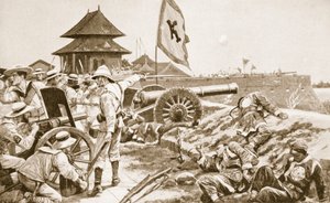 The Boxer Movement, ilustracja z „Hutchinsons History of the Nations”, c.1910 autorstwa Richard Caton Woodville