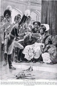 Brytyjczycy na Cejlonie, ilustracja z „Hutchinson