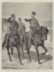 Generał brygady Sir Herbert Kitchener, Sirdar z armii egipskiej, dowódca wojsk nacierających w kierunku Dongoli autorstwa Richard Caton Woodville junior