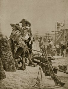 Budowa pierwszego fortu w Madrasie, 1640, ilustracja z „Hutchinson