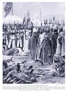 Izaak z Cypru procesuje się przed Ricahrdem I AD1191, lata 20. autorstwa Richard Caton Woodville junior