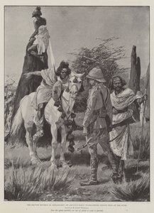The British Reverse in Somaliland, Advance Party przeprowadza wywiady z tubylczymi szpiegami w buszu