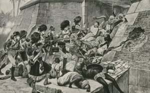 Oddziały brytyjskie szturmują Seringapatam, stolicę sułtana Tipu autorstwa Richard Caton Woodville junior