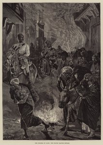 Cholera w Kairze, ludzie opuszczający Boulak autorstwa Richard Caton Woodville junior