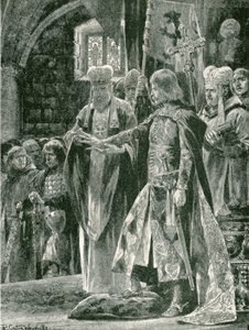 Inwestytura Wilhelma II z pierścieniem, niedziela, 26 września 1087 autorstwa Richard Caton Woodville junior