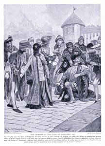 Morderstwo księcia Burgundii AD1419, 1920 autorstwa Richard Caton Woodville junior
