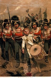 Up, Guards, and at them!", opublikowane jako dodatek do "Holly Leaves", świątecznego numeru "Illustrated Sporting and Dramatic News", 1899 r. autorstwa Richard Caton Woodville junior