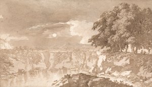 Scena włoskiego jeziora autorstwa Richard Cooper the Elder