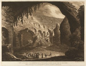 Zobacz w środku amfiteatru Vespasion w Rzymie Powszechnie nazywany Colosseo autorstwa Richard Cooper the Elder