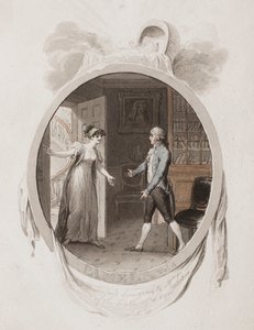 Panna Darnford przyniosła panu B wiadomość o narodzinach syna Letta. 18, ilustracja do wydania „Pameli” z 1802 roku; lub, Virtue Rewarded” Samuela Richardsona, ok. 1802 (ołówek i wc na papierze)