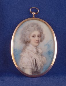 Elżbieta (1750-88) hrabina Hopetoun, 1789 (wc i gwasz na kości słoniowej) autorstwa Richard Cosway