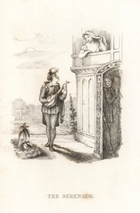 Szkielet Śmierci i minstrela. ,1827 (grawerowanie)