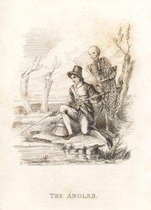 Szkielet Śmierci i wędkarz. ,1827 (grawerowanie)