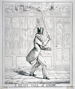 „Ciężkie opady śniegu”, 1821 r. autorstwa Richard Dighton