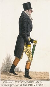 „Widok Westmoreland, czyli odcisk Tajnej Pieczęci”, 1821 autorstwa Richard Dighton