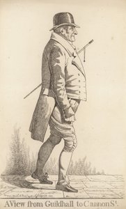 Widok z Guildhall na Cannon Street autorstwa Richard Dighton
