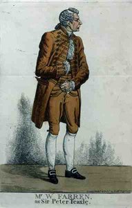 Pan William Farren (1786-1861) jako Sir Peter Teazle autorstwa Richard Dighton