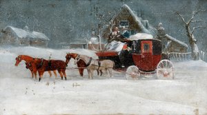Trener w Winter Storm II autorstwa Richard Dodd Widdas