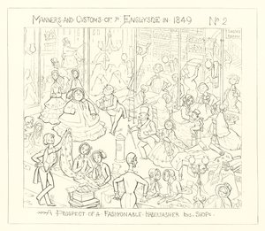 1849, Perspektywa modnego sklepu z pasmanterią autorstwa Richard Doyle
