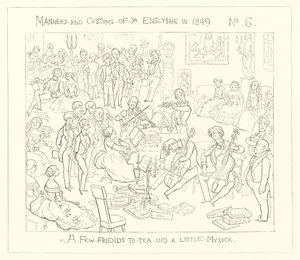 1849, Kilku przyjaciół na herbatę i trochę muzyki autorstwa Richard Doyle