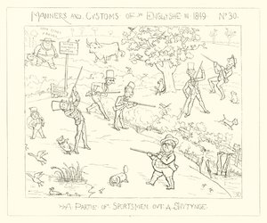 1849, Impreza sportowców w strzelaninie autorstwa Richard Doyle